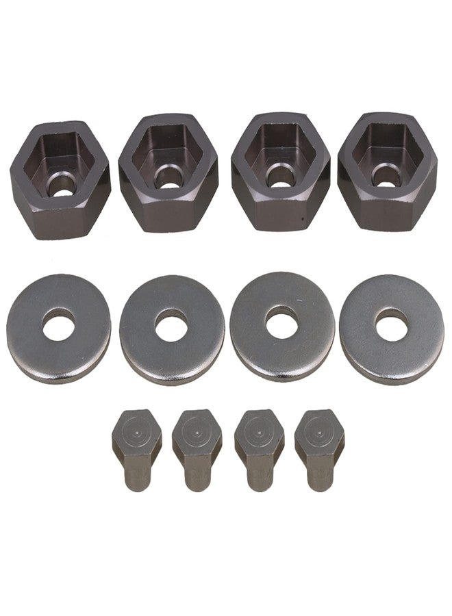 Mxfans Titanium Alloy N10237 RC 1:10 Model Car Wheel Hex Adapter 12mm to 17mm Upgrade Parts Set of 4 - Image 1